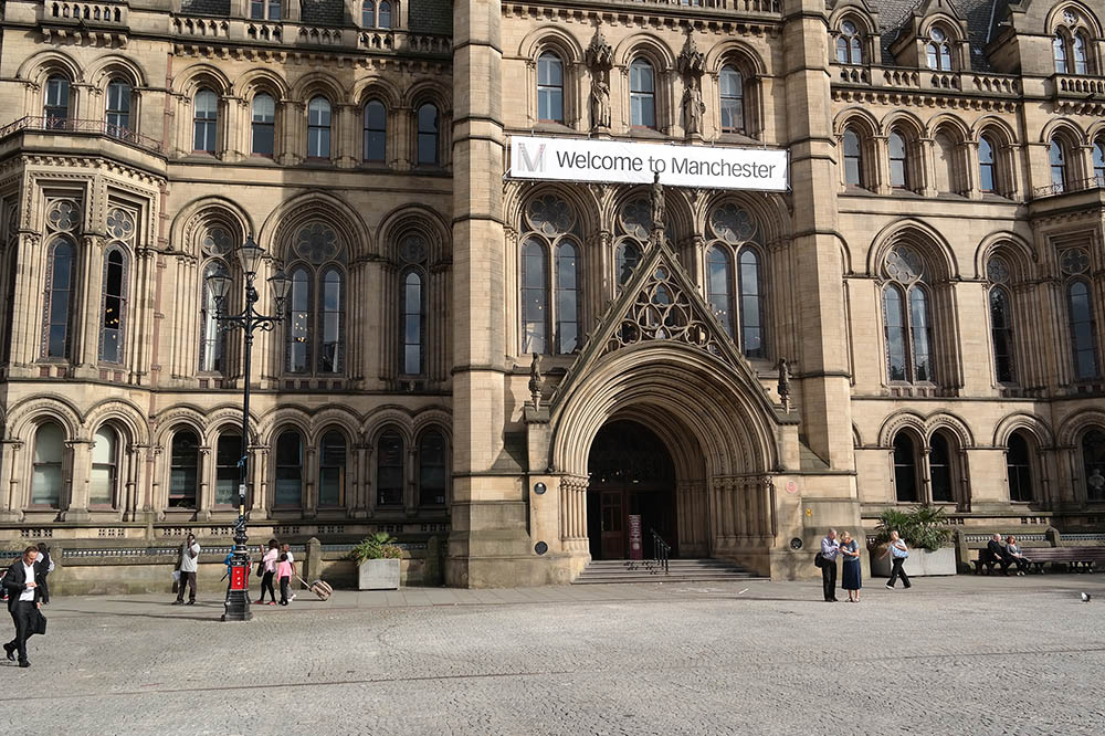 Manchester city council building. What councils have declared climate emergency. Published in The Green Bee. Author Juanele Villanueva