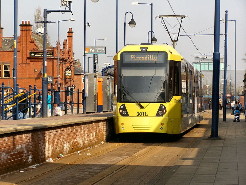 New tram line in manchester