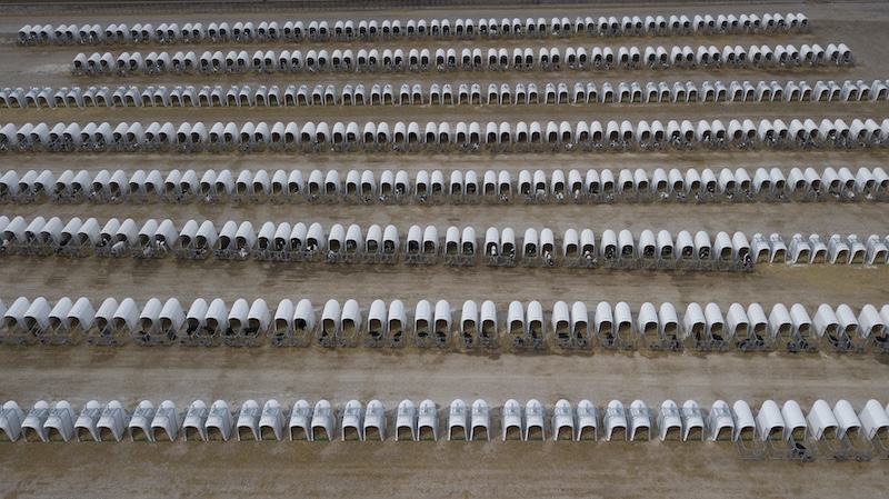 Vista aérea de macrogranja bienestar animal