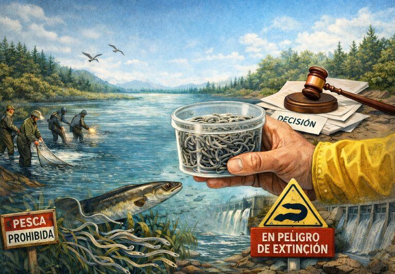 Los pescadores ganan el pulso al MITECO y la anguila no se declara en peligro de extinci&oacute;n
